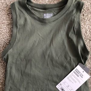 Athletes CYA ribbed tank green XS